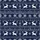 Family's Deep Navy White Traditional Fair Isle Reindeer Snowflake Geometric Motif Satin Pajamas Set - 2