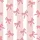 Women's Blush Pink & White Striped Coquette Rose Pink Hand-Drawn Bow Design Satin Pajamas Set - 2