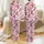 Trendy Coquette Style Fans' Hot Pink Fuchsia 6 7 Number Leopard Print Bow Heart Checkerboard Festive Graphic Satin Pajamas Set - 1