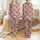 Women's Elegant Romantic Ruby Red Rose Burgundy Floral Lace Forest Green Leaves Cream Pattern Satin Pajamas Set - 1