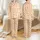 Women's Illustrative Dynamic Yellow Orange Red Flame Pattern on White with Light Grey Wavy Lines Satin Pajamas Set - 1