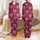 Women's Vibrant Magenta Leopard Print Hearts Illustrative Pattern with Off-White Outlines & Dynamic Abstract Elements Satin Pajamas Set - 1