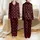 Women's Vibrant Red & Black Intricate Floral Scroll Lace & Elegant Satin Bows Satin Pajamas Set - 1