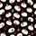 Women's Abstract Black Cream Fleece Texture Orange Red Heat Wave Pattern Satin Pajamas Set - 2