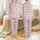 Women's Whimsical Light Pink Bright Pink Teal Candy Cane, Peppermint, & Lollipop Festive Pattern Satin Pajamas Set - 1