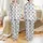 Women's Pure White Black Vertical Stripe Elegant Silhouette Bow Motif Delicate Ribbon Pattern Satin Pajamas Set - 1