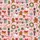 Women's Whimsical Vintage Christmas Pastel Pink Gingerbread Snowmen Candy Cane Nutcracker Ornaments Pattern Satin Pajamas Set - 2