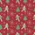 Women's Deep Red Hand-Drawn Festive White & Green Candy Cane, Gingerbread, Evergreen & Snowflake Pattern Satin Pajamas Set - 2