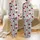 Romantic Women's Elegant Black Floral Lace, Deep Red Roses, White Pearls & Golden Ribbons Satin Pajamas Set - 1