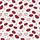Women's Vivid Dark Red & Pastel Pink Cartoon Lips Hearts Kiss Marks Scattered Pattern Satin Pajamas Set - 2