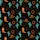 Women's Vintage Western Cowboy Boots Cactus Horseshoe Ropes Rustic Orange Teal Black Illustrative Pattern Satin Pajamas Set - 2