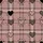Women's Dusty Rose Pink Black White Plaid Graphic Hand-Drawn Love Hearts Pattern Satin Pajamas Set - 2