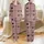 Women's Dusty Rose Pink Black White Plaid Graphic Hand-Drawn Love Hearts Pattern Satin Pajamas Set - 1