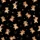 Women's Whimsical Cartoon Teddy Bear Pattern Warm Brown Tan Deep Black Hearts Gold Dots Stars Satin Pajamas Set - 2