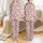 Women's Soft Abstract Organic Cloud Shapes Dusty Rose Pale Blush Pink Seamless Pattern Satin Pajamas Set - 1