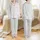 Women's Delicate White Floral Lace Intertwining Leaf Blossom on Heather Grey Satin Pajamas Set - 1