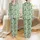 Women's Whimsical Hand-Drawn Mint Green Potted Cactus Seamless Repeat Pattern, Lime Olive Cacti, Pink Orange Accents Satin Pajamas Set - 1