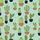 Women's Whimsical Hand-Drawn Mint Green Potted Cactus Seamless Repeat Pattern, Lime Olive Cacti, Pink Orange Accents Satin Pajamas Set - 2