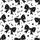 Women's Whimsical Black Bows White Stars Moons 'Good Night' Script Repeating Pattern Satin Pajamas Set - 2
