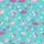 Women's Vibrant Aqua Fuchsia Pink Flamingo Tropical Floral Palm Frond Motif Satin Pajamas Set - 2