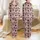 Women's Muted Rose Pink Black Butterfly Silhouette & Delicate Line Art Pattern with Hearts Satin Pajamas Set - 1