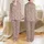 Women's Vintage Dusty Rose Botanical Print with Off-White Flowers, Golden Berries & Sage Leaves Satin Pajamas Set - 1