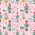 Women's Whimsical Pink Bubblegum Christmas Nutcracker Tree Teal Mint Fuchsia Pattern Satin Pajamas Set - 2