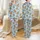 Women's Whimsical Fluffy Brown Highland Cow Sunflower Yellow Sky Blue Butterfly Pattern Satin Pajamas Set - 1