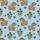 Women's Whimsical Fluffy Brown Highland Cow Sunflower Yellow Sky Blue Butterfly Pattern Satin Pajamas Set - 2