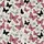 Women's Whimsical Hand-Drawn Pink Black White Outlined Fluttering Butterfly Pattern Cream Off-White Satin Pajamas Set - 2