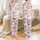 Women's Crimson Red White Toile de Jouy Elegant 18th-Century Garden Pattern Satin Pajamas Set - 1