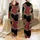 Women's Sophisticated Leopard, Deep Red & Matte Black with Intricate Scalloped Floral Lace Satin Pajamas Set - 1