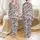 Women's Heather Grey Bold White Typographic 'I ❤️ MY HUSBAND' Scattered Pattern with Red Hearts Satin Pajamas Set - 1