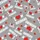 Women's Heather Grey Bold White Typographic 'I ❤️ MY HUSBAND' Scattered Pattern with Red Hearts Satin Pajamas Set - 2