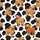 Women's Playful Fluffy Highland Calves Warm Caramel Brown & Black Cow Print Spots All-Over Satin Pajamas Set - 2