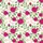 Women's Illustrative Fuchsia Deep Pink Rose & Green Leaf Pattern with Pastel Pink Bows on Cream Satin Pajamas Set - 2