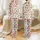 Women's Cheerful Red Green Watercolor Christmas Gingerbread Reindeer Snowflakes All-Over Satin Pajamas Set - 1