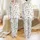 Women's Playful French Bulldog Hand-Drawn Cartoon Black Outline White Background Scatter Pattern Satin Pajamas Set - 1