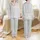Women's Monochromatic Geometric Interlocking Stripe Grid Design Satin Pajamas Set - ovq41voa26