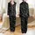 Women's White On Black Brush Script & Sans-Serif TO-DO List Pattern with Checkmarks Satin Pajamas Set - 1