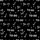 Women's White On Black Brush Script & Sans-Serif TO-DO List Pattern with Checkmarks Satin Pajamas Set - 2
