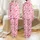 Women's Playful Pastel Pink Hot Pink Underwater Seashell Starfish Coral Pattern Satin Pajamas Set - 1