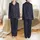 Style Seekers' Deep Navy Classic Leopard Spot Tan Brown Black All-Over Design Satin Pajamas Set - 1