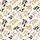 Women's Elegant Abstract Botanical Stylized Leaves Organic Pattern Chocolate Brown Golden Beige Dusty Rose Black Off-White Satin Pajamas Set - 2