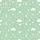 Women's Pastel Green Pure White Scattered Hearts Moons Stars Clouds Minimalist Design Satin Pajamas Set - 2