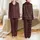 Women's Rustic Red Black Interwoven Flat Graphic Lumberjack Plaid Pattern Satin Pajamas Set - 1