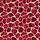 Women's Luxurious Crimson Ruby Red Overlapping Rose Petals Seamless Pattern Satin Pajamas Set - 2