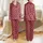 Women's Luxurious Crimson Ruby Red Overlapping Rose Petals Seamless Pattern Satin Pajamas Set - 1