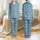 Women's Hand-Drawn Dusty Blue Plaid Eyelids Stars Muted Teal Sleep Pattern Satin Pajamas Set - 1