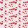 Women's Pure White Dynamic Bright Red Hearts Varying Sizes Solid & Outlined Flat Art Pattern Satin Pajamas Set - 2